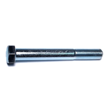 Midwest Fastener Grade 5, 9/16"-18 Hex Head Cap Screw, Zinc Plated Steel, 4-1/2 in L, 25 PK 00562